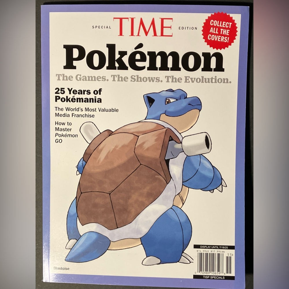 Time Magazine Pokémon Blastoise Cover May 2025 *Brand New*